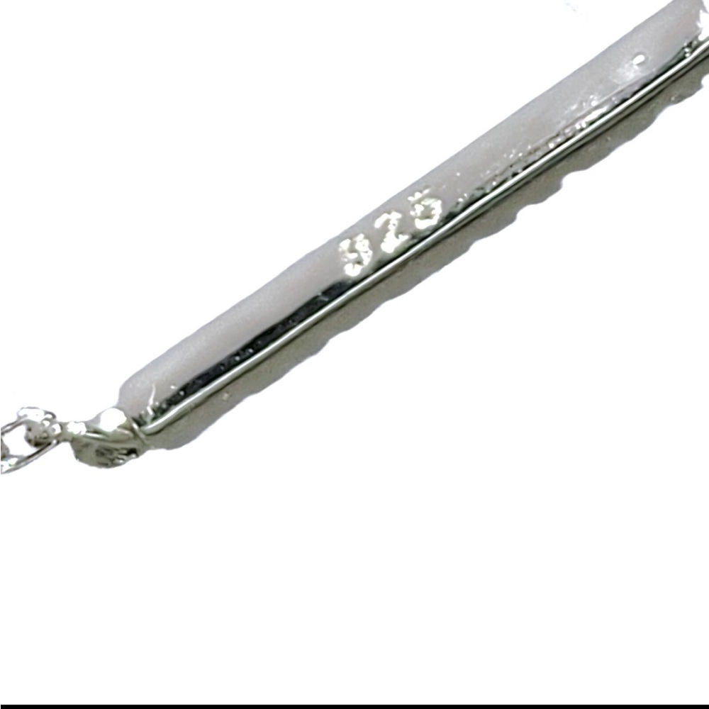 *SOLD* Adornia 925 Sterling Silver Pavé Round Swarovski Accented V Necklace - Picture 5 of 5